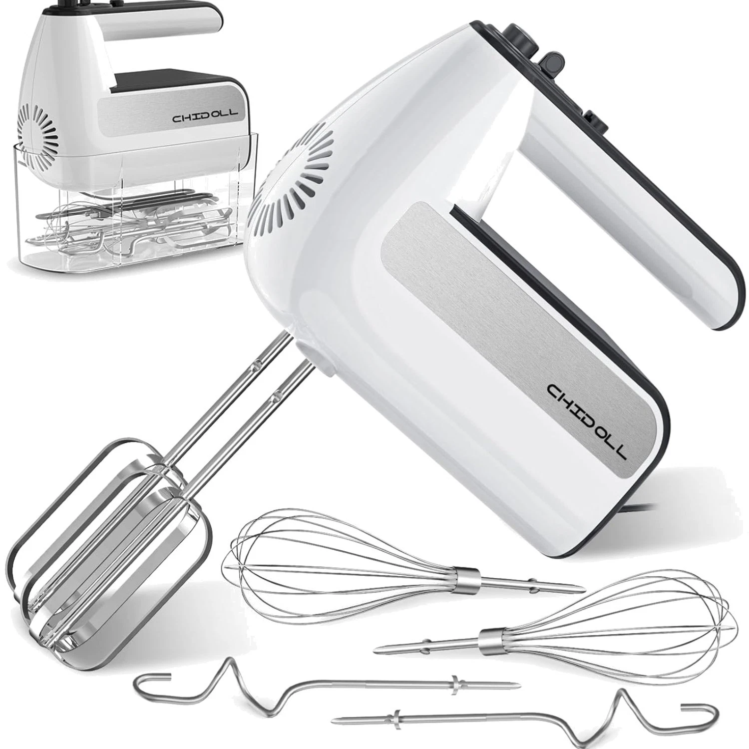 5-Speed Electric Hand Mixer, 800W Handheld Mixer with Turbo for Baking & Cook...