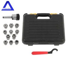 MT2 Shank ER32 Chuck with 11Pcs Collets Kit 1/8'' - 3/4'' Taper Collet System
