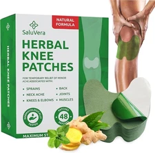 Knee Pain Relief Patches, Herbal Warming Plaster,  48 patches, Long-Lasting