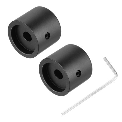 2 Stück Gitarrenknöpfe Metall, Lautstärkeregler Kuppelknöpfe 1/4'' x 1'', schwarz