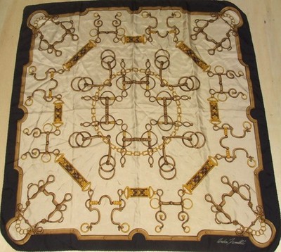 Foulard 100% Reine Seide Vintage Damen Andrea Zanellato (1467) 86cm x 88cm
