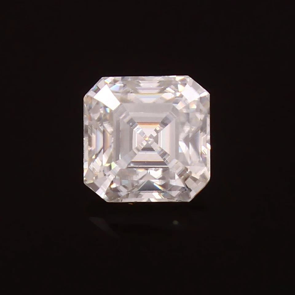 8x8 MM - White D Color Moissanite Asscher Cut VVS1 Lab Created Diamond Gemstone - Image 2 of 4