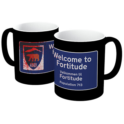 Fortitude Welcome To Arctic Town Schild TV Becher Tasse Kaffee Tee alle Farben