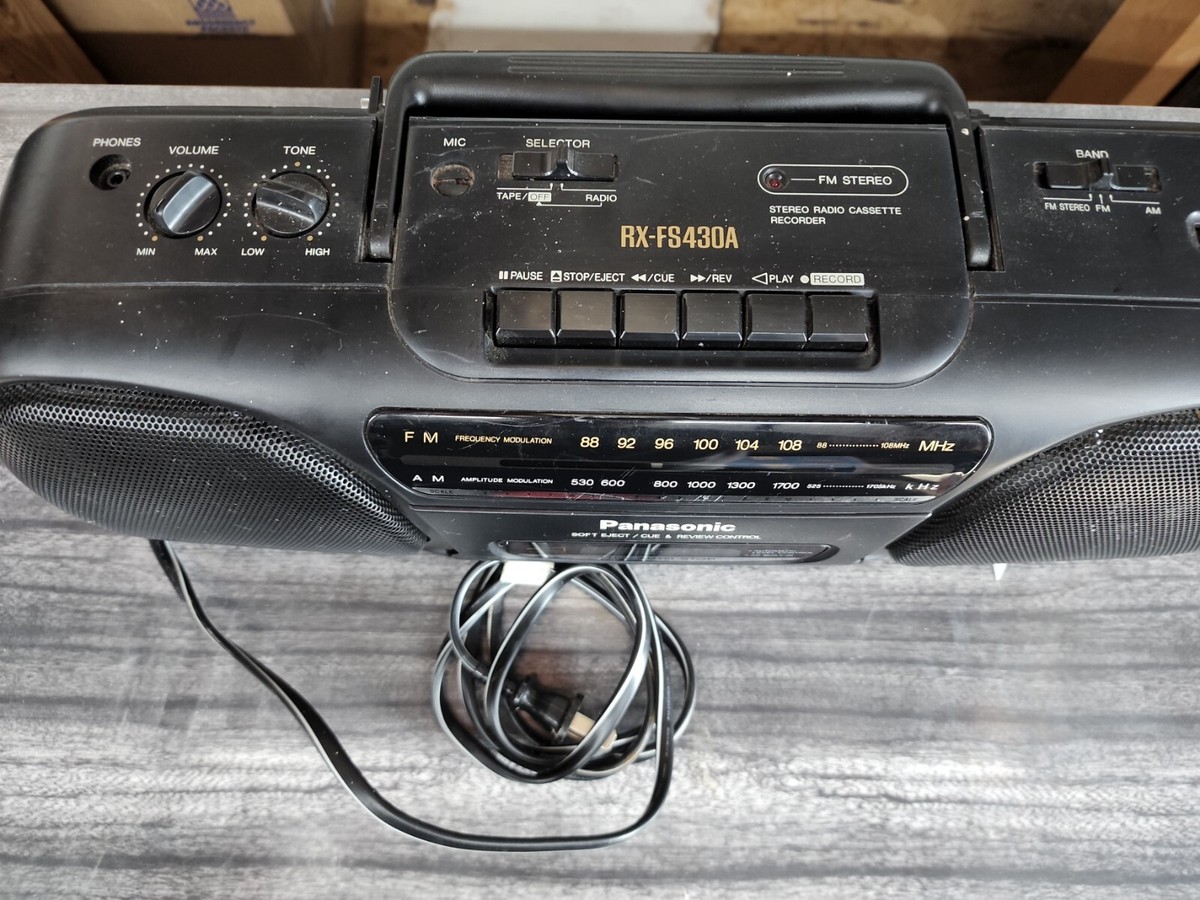 Panasonic RX-FS430 Portable Boombox Tape Deck Radio Vintage
