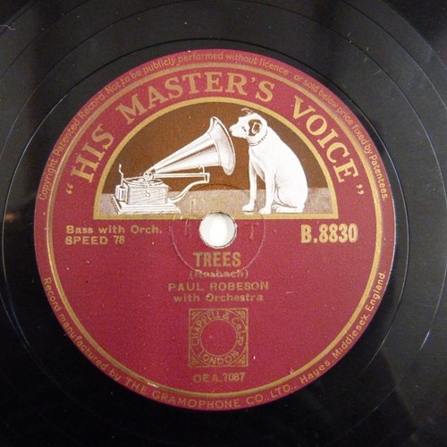 78 rpm PAUL ROBESON trees / songs my mother taught me , HMV B 8830 eBay
