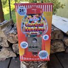 Vintage Carousel Gumball Machine Bank Candy 1985 Glass Metal Base 11" Works!