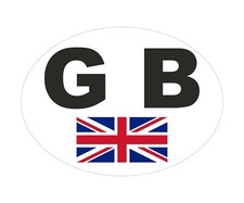 GB CAR STICKERS - UK OVAL SELF ADHESIVE VINYL STICKERS FOR CAR, VAN, LORRY