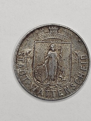 1919 Germany 10 Pfennig City of Wattenscheid Notgeld Emergency Issue