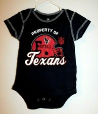 Jersey Houston Texans bebé 0/3 meses, azul con casco, una pieza, enredadera
