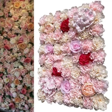 20pcs Artificial Flower Wall Panel 60*40cm Wedding Party Background Venue Decor