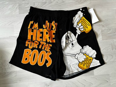 Herren Boxershorts schlafshorts  Gr. S Bioworld NEU Halloween Bier Here For Boos