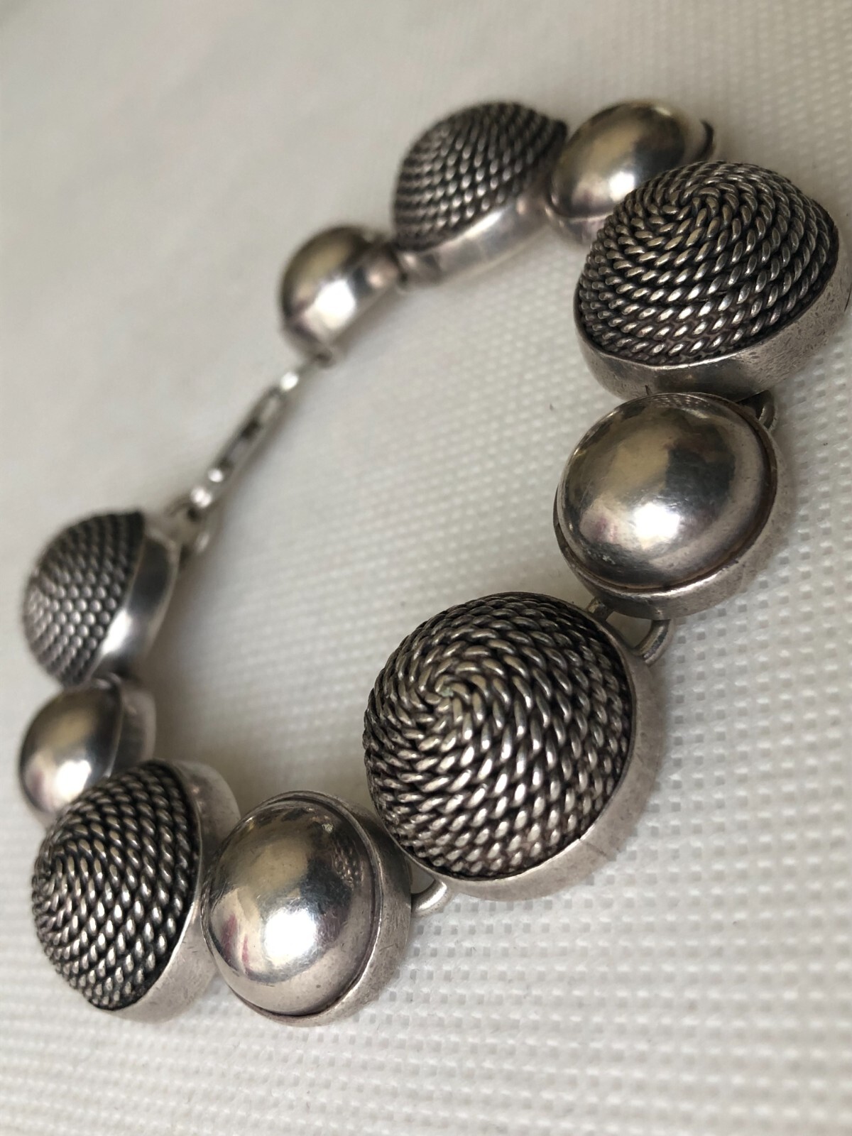 Solid Space Age Byzantine Chain Sterling Silver S… - image 8