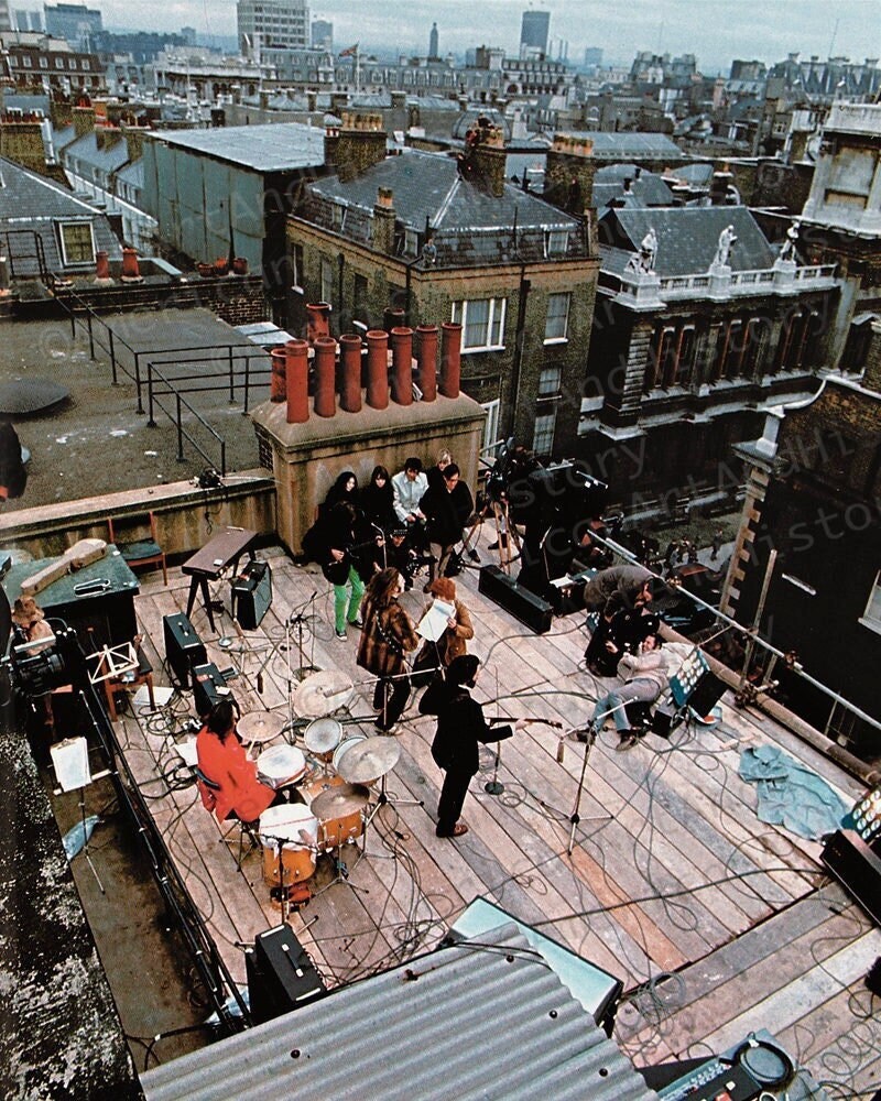 The Beatles Rooftop Concert - Aerial Photo Print Poster