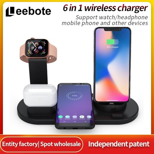 3 in 1 wireless charging station apple and android multi use in silver and black - Picture 7 of 14