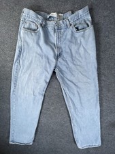 Vtg Levis 550 Relaxed Fit Jeans Mens 38X31 Tag 40x32 Light Wash Blue Denim