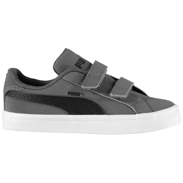 infant black velcro trainers
