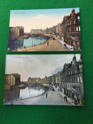 LEITH SHIPPING Dock River Edinburgh EH6 Vintage Postkarte PAAR