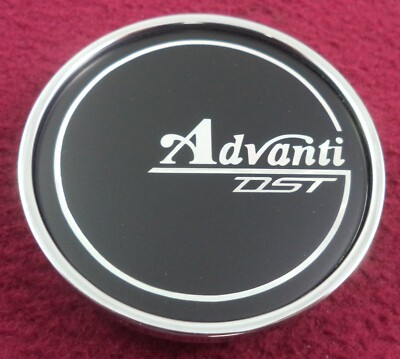 Advanti Racing Wheels Flat Black / Chrome Custom Wheel Center Cap # C-F80 (1)