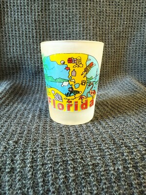 New State Of Florida Frosted Souvenir Shot Glass