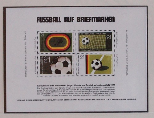 GERMANY 1974 SOCCER, XF MNH/** Design Drafts Sheets Football, Sports, Calcio - Picture 5 of 5