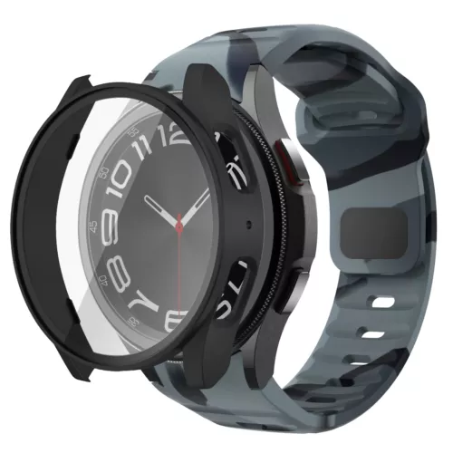 Band + Case Cover For Samsung Galaxy Watch 7/6/5/4/FE 40/44mm Silicone Strap - Picture 10 of 30