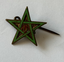 AFN INSIGNE DE CHÉCHIA 6° RTM RÉGIMENT TIRAILLEURS MAROCAINS d=24mm ÉMAILLÉE