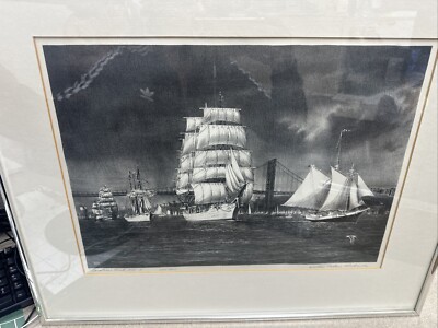 WALTER DUBOIS RICHARDS Pencil Signed ARTIST PROOF Litho ''Operation Sail,1976'' II