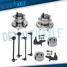 Front Rear Wheel Bearing & Hub Ball Joint Sway Bar for 2007-11 Toyota Camry ABS