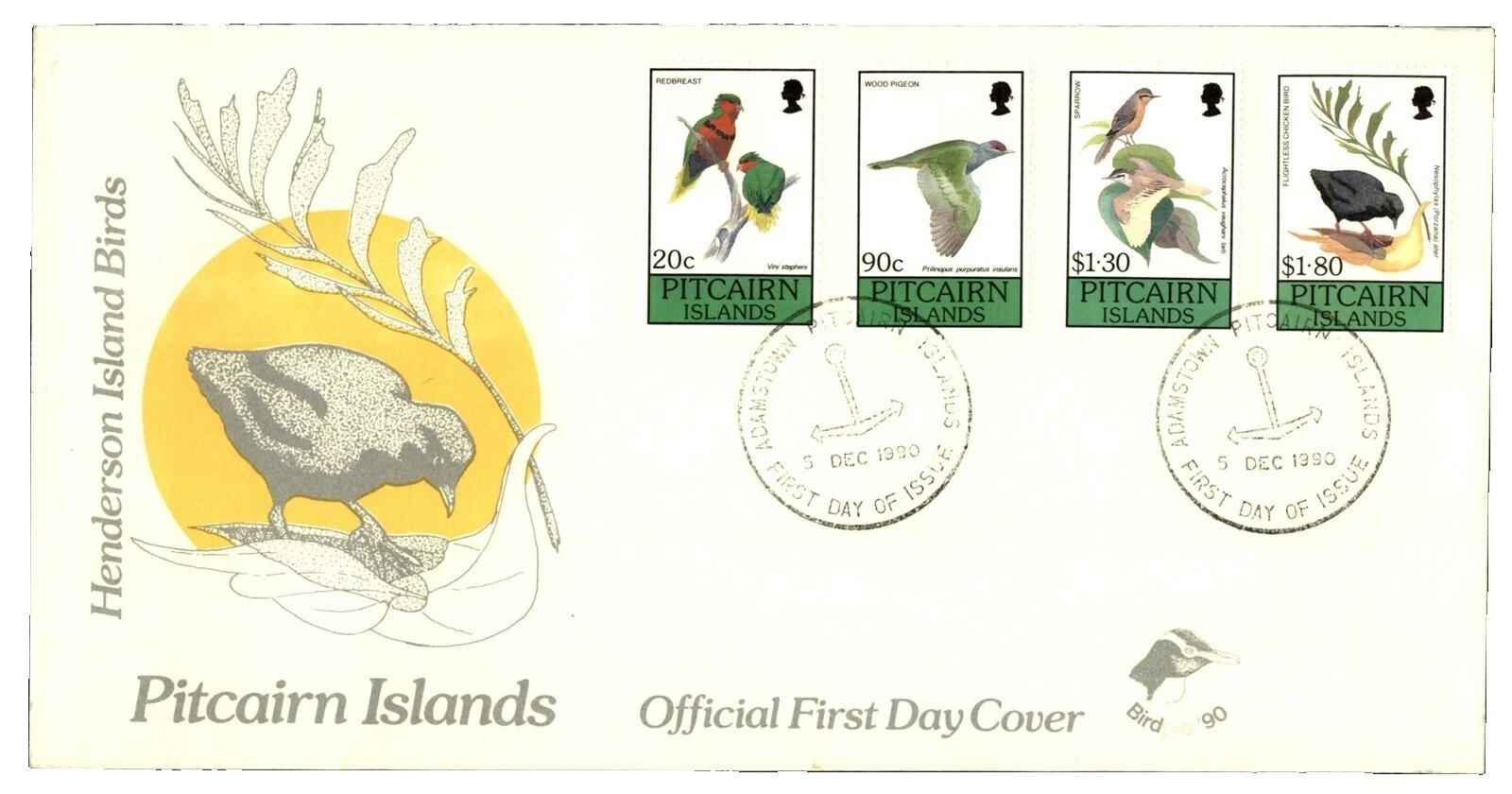 Birds British Colonies & Territories Cover Stamps