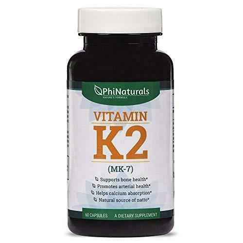 Vitamin K2 Mk7 100mcg 60 Capsules by Phi Naturals for sale online eBay