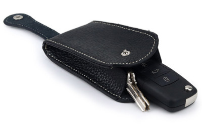 men women key box case Rings holder pocket real cow Leather pouch bag black H348