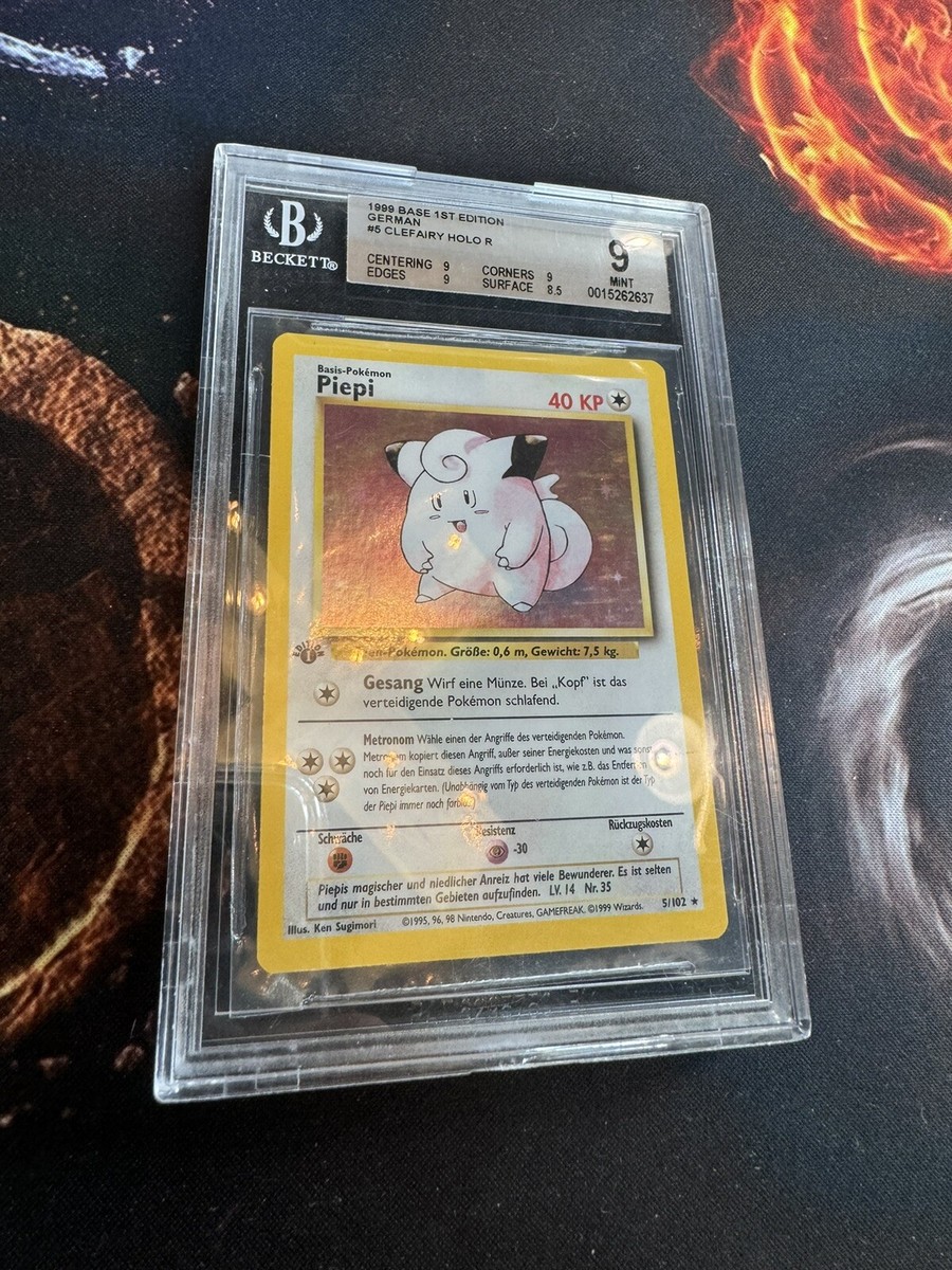 ドイツ版　ポケモンカード　ピッピ　5/102 Piepi pokemon Pokemon 1st Edition Base Set German Clefairy (Piepi) Holo 5