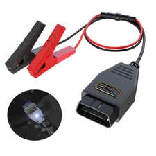 OBD2 Car ECU Memory Saver Power Supply Cable 12V Vehicle Battery Extension Cable