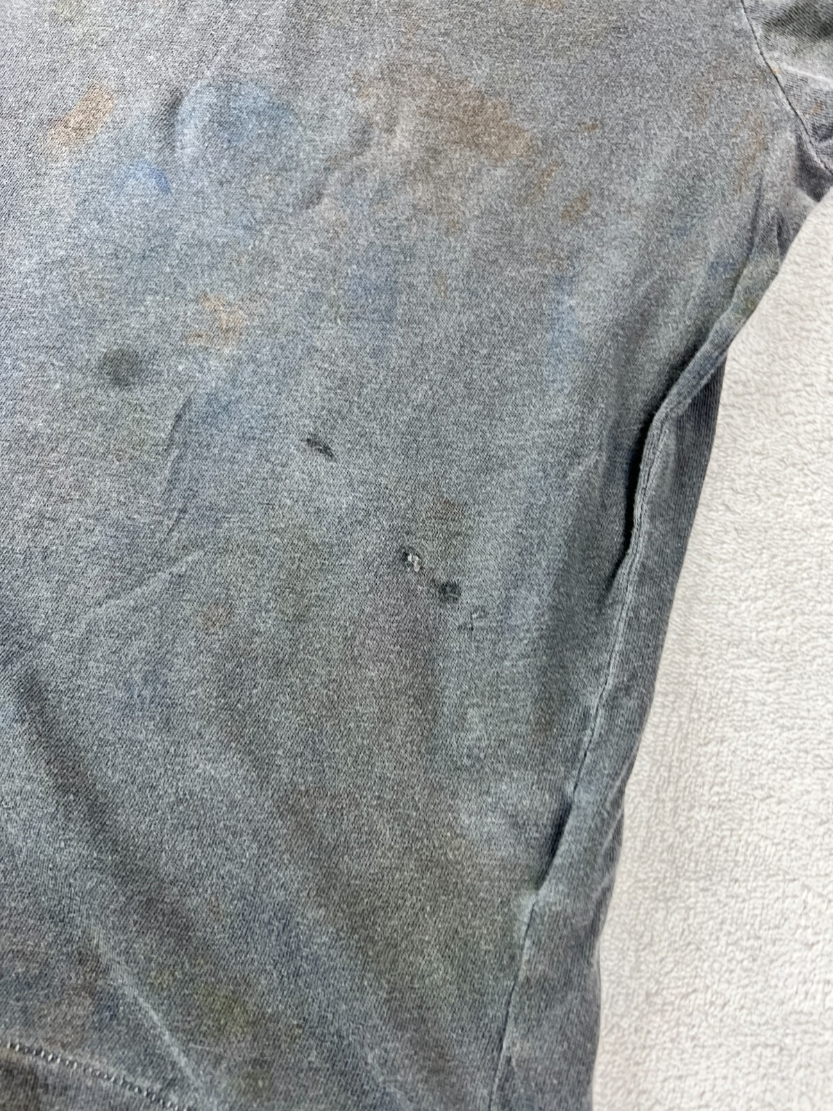 The Great Women's Crew Neck Short Sleeve T-Shirt Gray Size 2 USA Made *READ