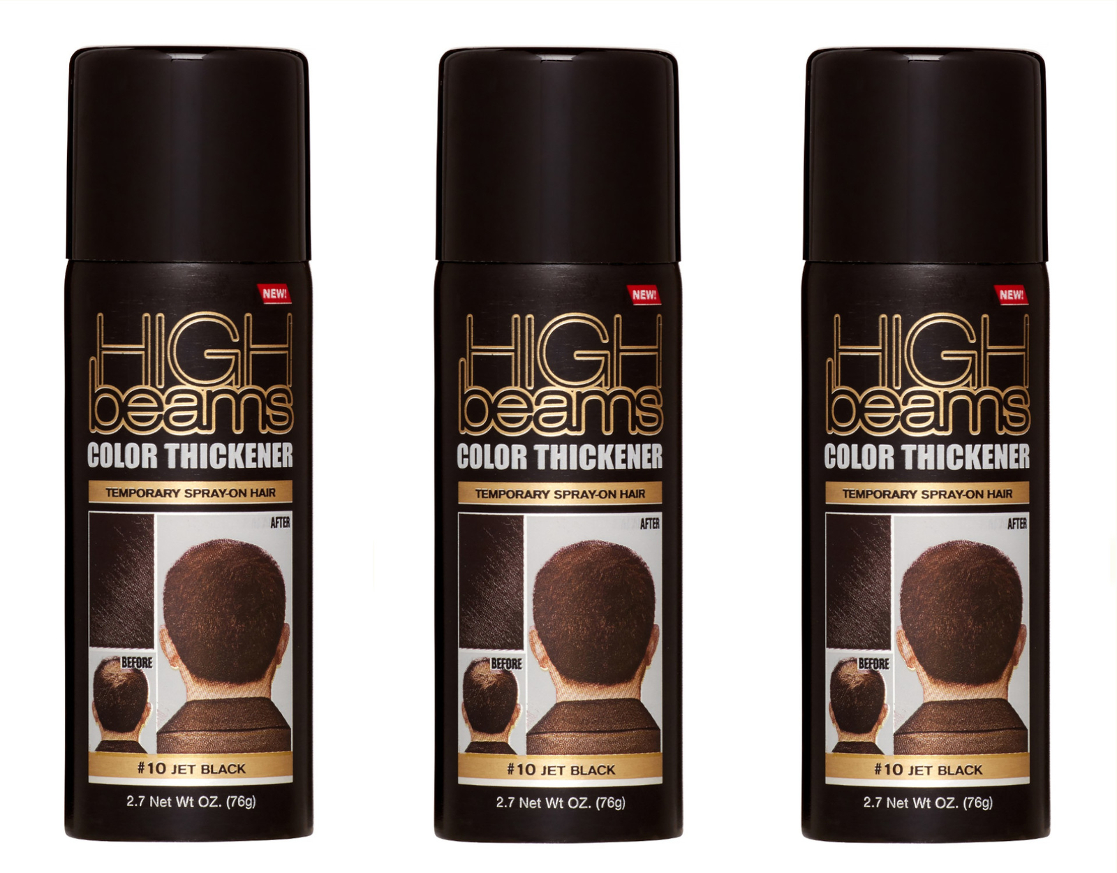 Thickener Spray Jet Black 2.7oz - Pack Of 3
