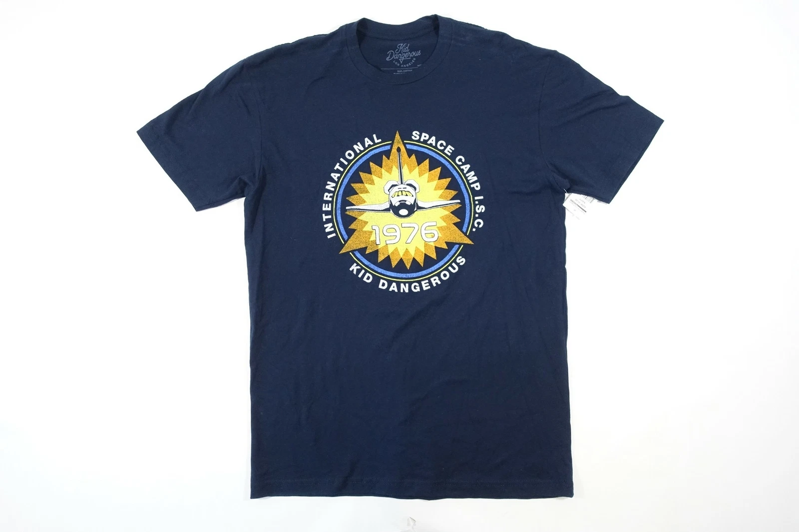 KID DANGEROUS SPACE CAMP SHUTTLE BLUE 1976 70'S MEDIUM VINTAGE RETRO TSHIRT NWT