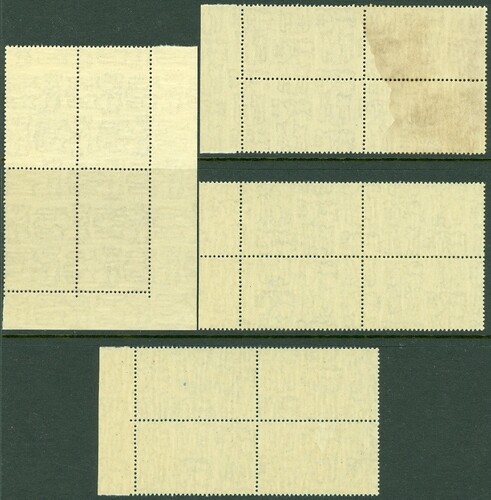 EDW1949SELL : EGYPT 1957 Sc #401-04 Blks of 4 w/Inverted Watermarks Nile Cat $80 - Picture 2 of 2
