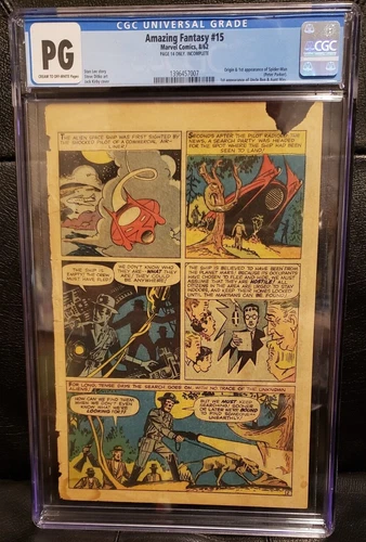 AMAZING FANTASY 15 CGC PAGE 14 ONLY 1962 STAN LEE 1st APPEARANCE OF SPIDER-MAN