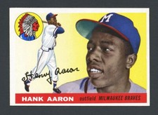1955 TOPPS #47 HANK AARON ~ EXTREMELY SHARP CORNERS ~ GOOD COLOR ~ HIGH QUALITY