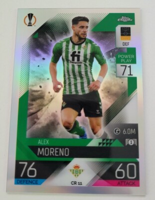 2022-23 Match Attax UEFA - Alex Moreno Chrome CR11 Foil Betis RARE