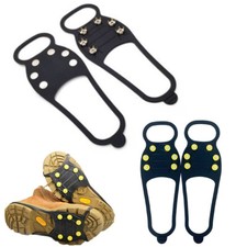 Ice Snow Anti Slip Spikes Grips Grippers Crampons Cleats For Hike Shoes Boot UK  