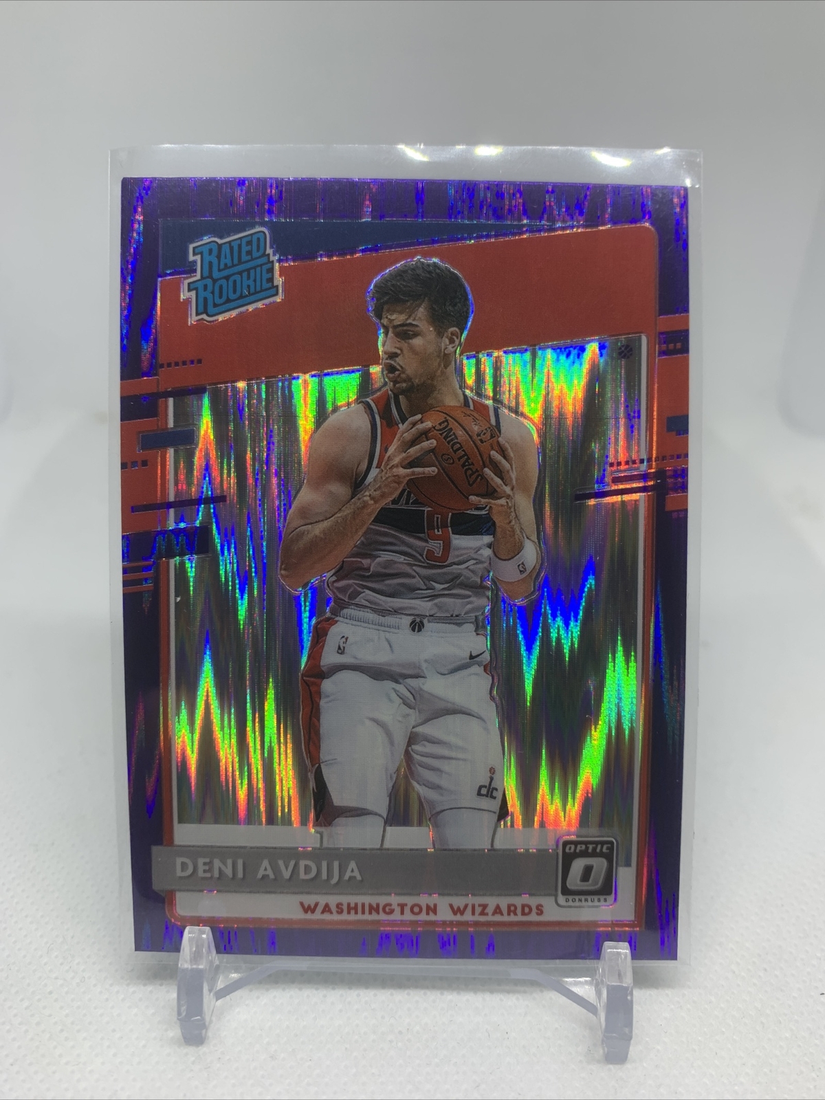 Deni Avdija 2020-21 Optic Rated Rookie Purple Shock RC #159 Wizards
