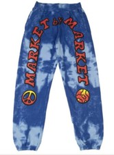 new chinatown MARKET By Market Cali Lock Gradient size L sweatpants Blue Tie Dye