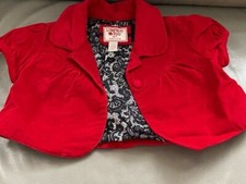 girl red jacket top sz 6 - 7 party evening birthday wedding summer spring