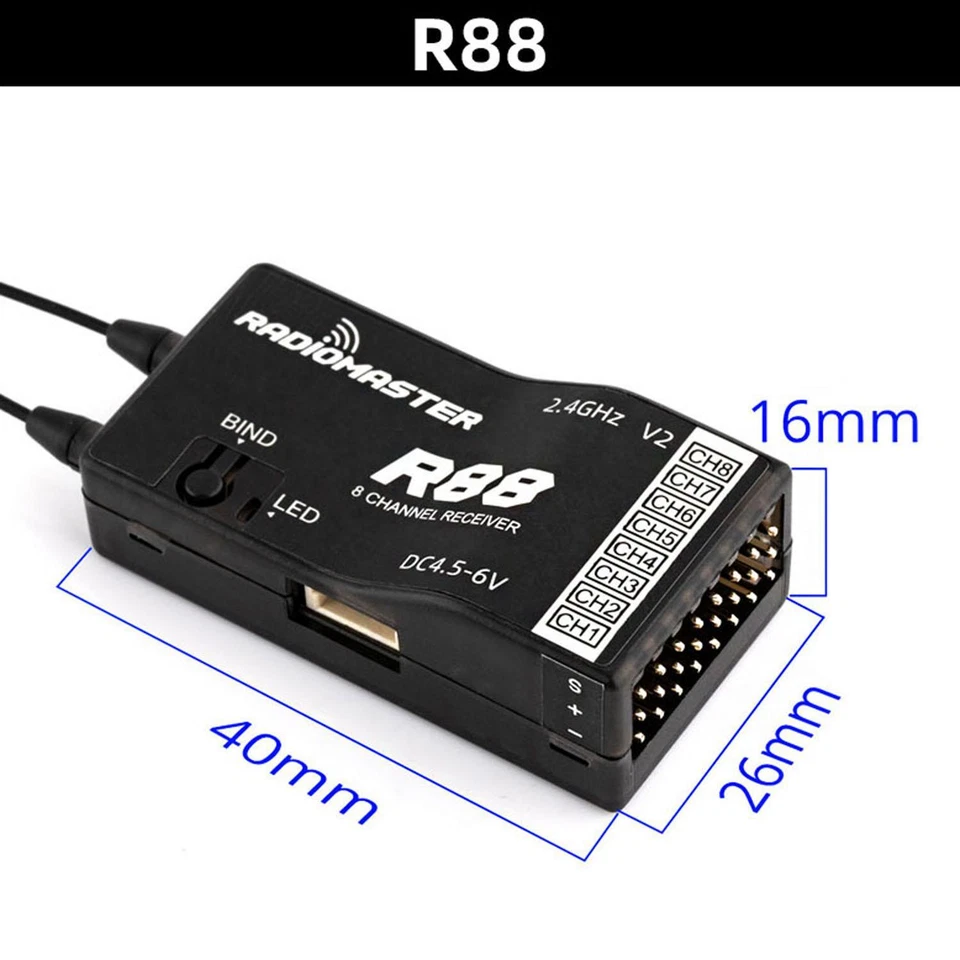 RadioMaster R88 Receiver for MT12 4in1 Trasmitter RC Truck Car Off-road Vehicles - Image 4 of 4