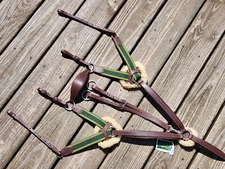 DEVOUCOUX Brown Padded Sheepskin 5-Point Breastplate + Running Attach -Small-NWT