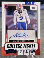 Marco Wilson 2021 Panini Contenders Draft Picks Rookie Autograph /99 Florida