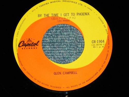 Glenn Campbell Japan 1968 Ex 7"45 ZU DER ZEIT, IN DER ICH ZU PHOENIX KOMME - Bild 9 von 11