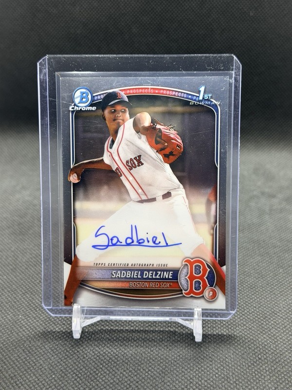 2025 Bowman Chrome Sadbiel Delzine #CPA-SD Auto 1st Bowman Red Sox