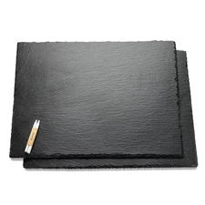 2 Pcs 16x12in Large Slate Cheese Boards Slate Board, Cheese Tray Serving Tray...